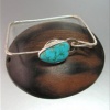 SQUARE STERLING & SL TURQUOISE BANGLE
