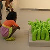 This photo was taken at the opening of "Ground Floor" at the Hyde Park Art Center.