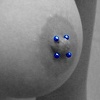 Female Nipple Piercings (Crossed)