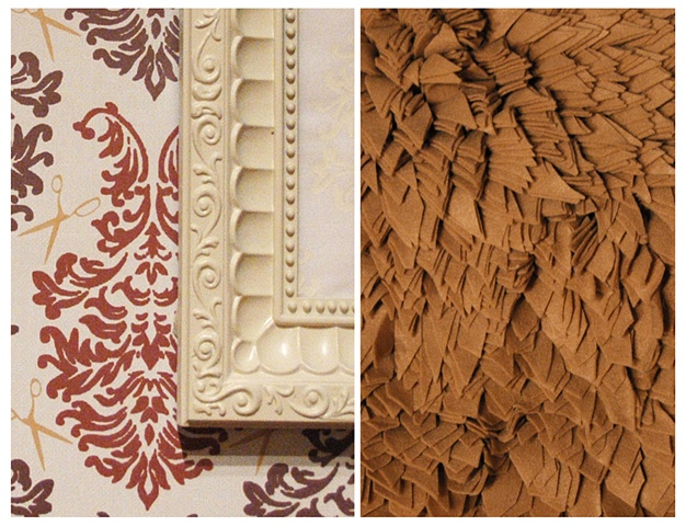 Close up on Clippings Wallpaper and Rug