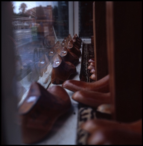 wooden feet