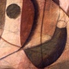 Three figures on a beach