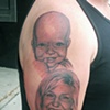 Ron Meyers - Tattoo of Jeremy's Wife & Son