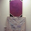 Erin Allen, (bottom) The Greatest Gift,  Oil on Linen and Spandex Fabric, 2008, (top) Can You Feel it Everybody, oil on canvas, 2008