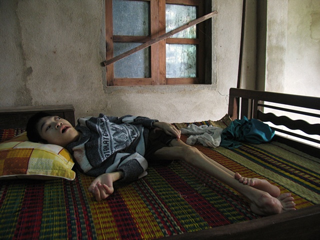 A boy at home, Danang.
