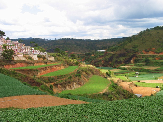 Graveyard and Fields outside of DaLat.