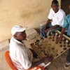 Men playing "Drafts", Freetown, Sierra Leone