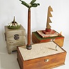 boxes and tabletop monuments