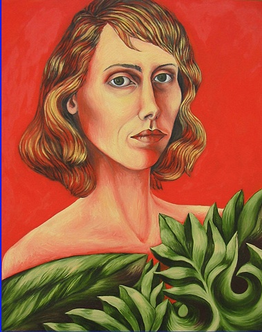 Self Portrait with Leaves