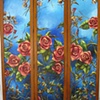 Roses on Blue