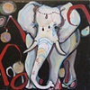Elephant with the Red Grass