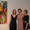 Curators Susan Ross and Melissa Staiger with artist Monique Ford.