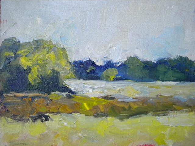 Ohio landscape painting in plein air