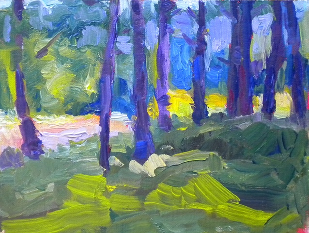 Plein air oil painting in Northeast Ohio in the Geauga Park District