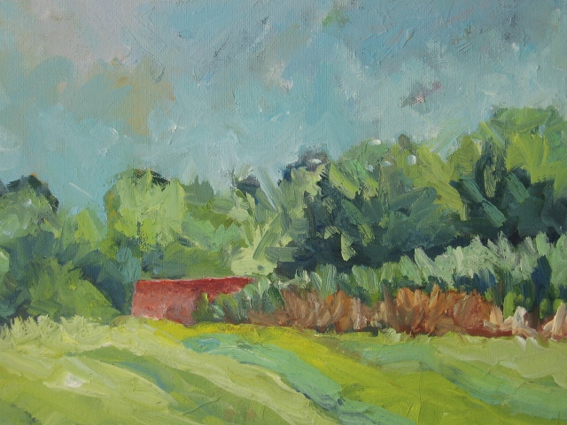 Plein air oil painting in Northeast Ohio in the collection of John and Jennifer Rakoczy