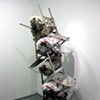 Folded Chair Bag Tower