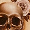 skull and rotten roses