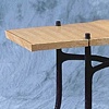 hall table - figured maple, ebonized oak