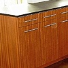 kitchen - ribbon mahogany, aluminum