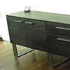credenza - ebonized mahogany, iron