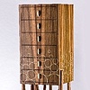 chest on stand - orientalwood, black walnut, molten sulfur inlay, bone handles