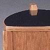 drum table - cherry, ebony