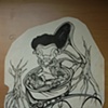 Drawing for piece in publication Frescos