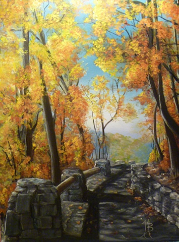 Fall, Leaves, West Virginia, Nature, Trees, colors Hawk's Nest