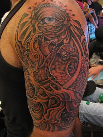 Octopus with Greek eye