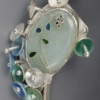 Blue Flora Brooch