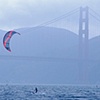 Kite Surfing by Golden Gate Bridge