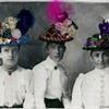 three hats with ladies