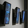 Installation View (Side) of Video Triptych