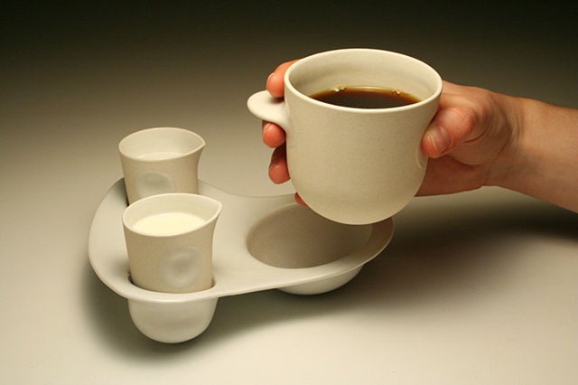 Pallette with Coffee, Sugar, and Cream
