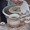 Newly thrown pots
