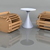 Wooden rocking chair