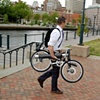 Carrying the Folded Bicycle