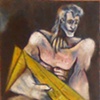 Man with a paper airplane