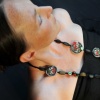 felt and button necklace