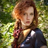 Recycled mink and designer silk scarf
