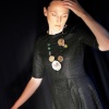 black eyelet dress