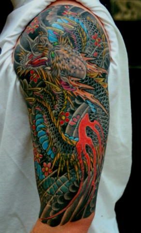 mike half sleeve dragon
