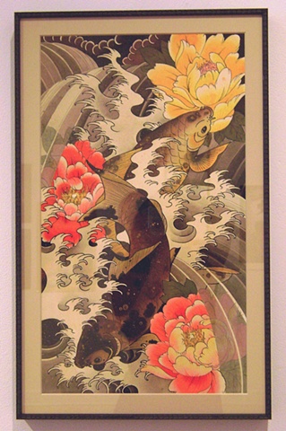 Koi/Peonies
