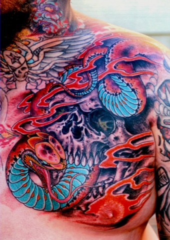 fritz skull snake chest