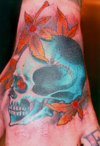 skull hand
