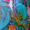 teal dragon half sleeve