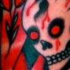 skull coffin bird