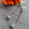 Vintage turquoise glass dangles