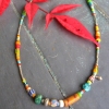 Multi-Colored Glass n' Treasures Choker