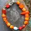 Coral and Carrot Bracelet-SOLD!